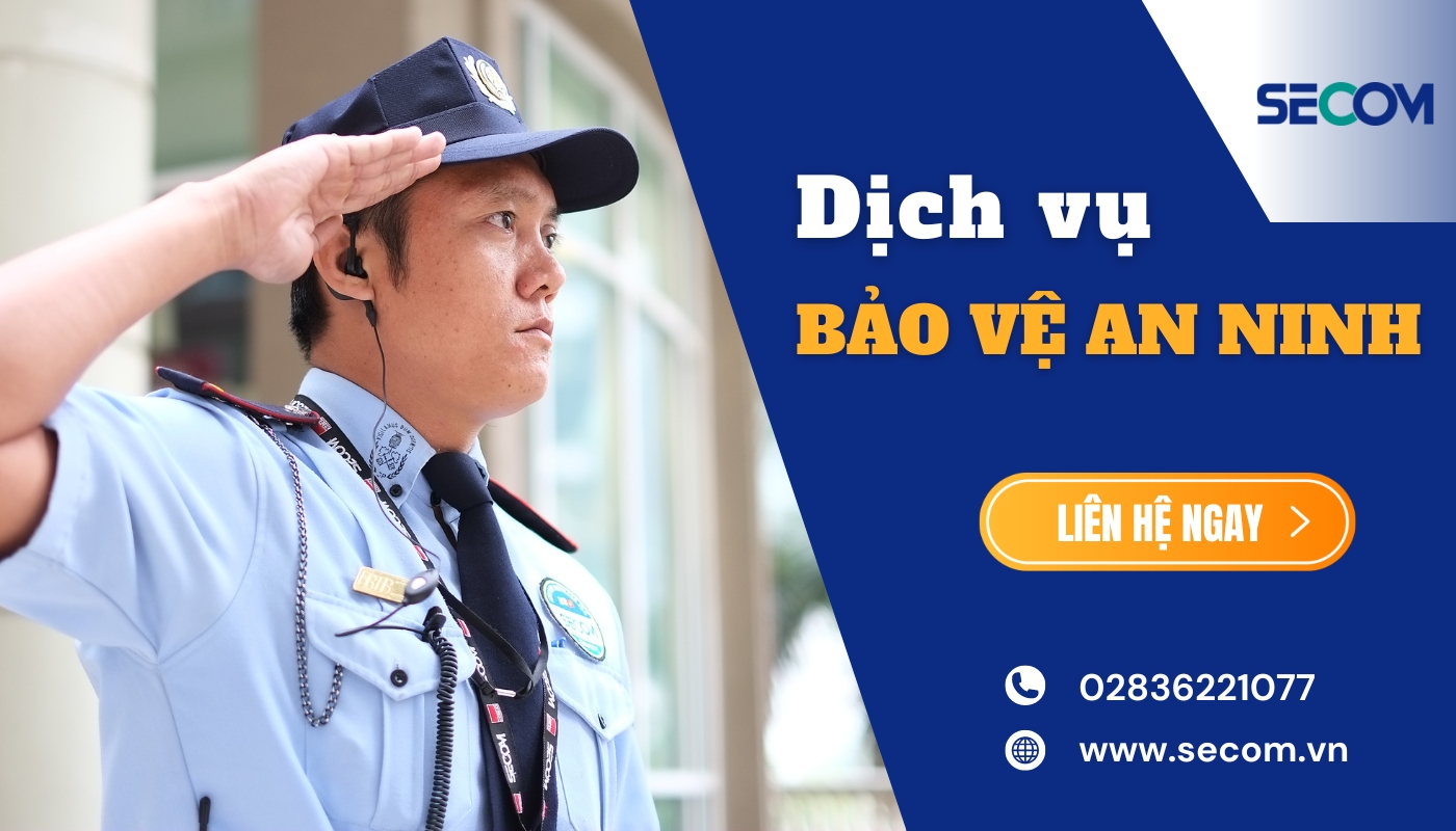 Dịch vụ bảo vệ thường trú tại SECOM với nhân viên được trang bị đầy đủ các nghiệp vụ bảo vệ